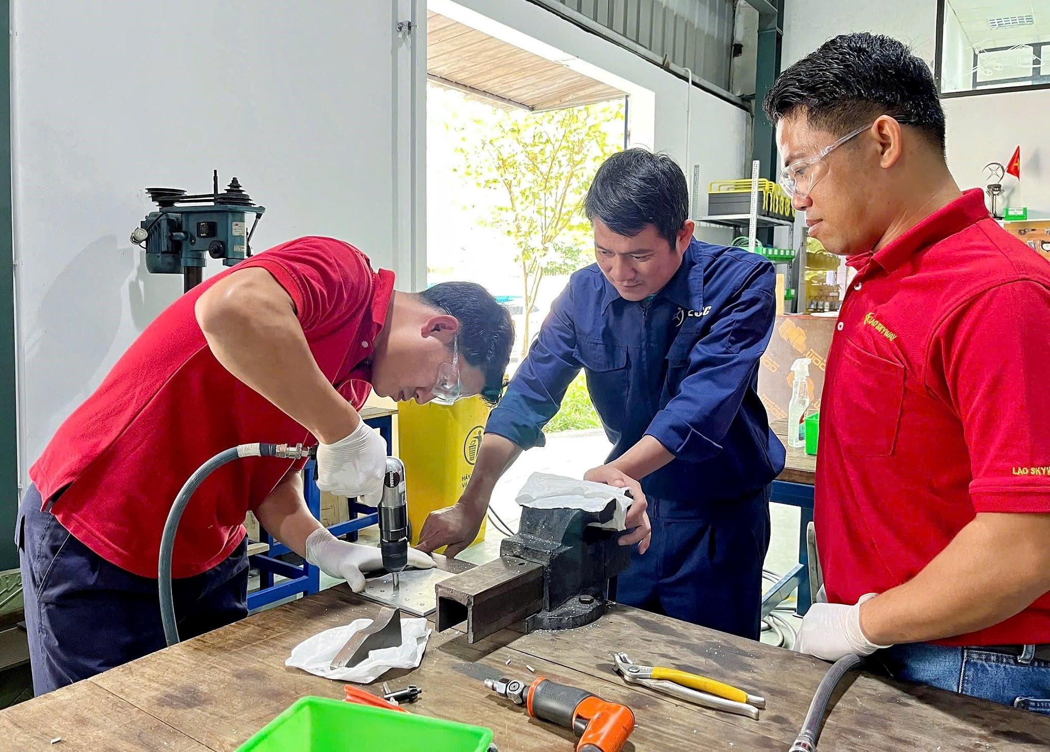 AESC Delivers Intensive Sheet Metal Training for Lao Skyway Technical Team